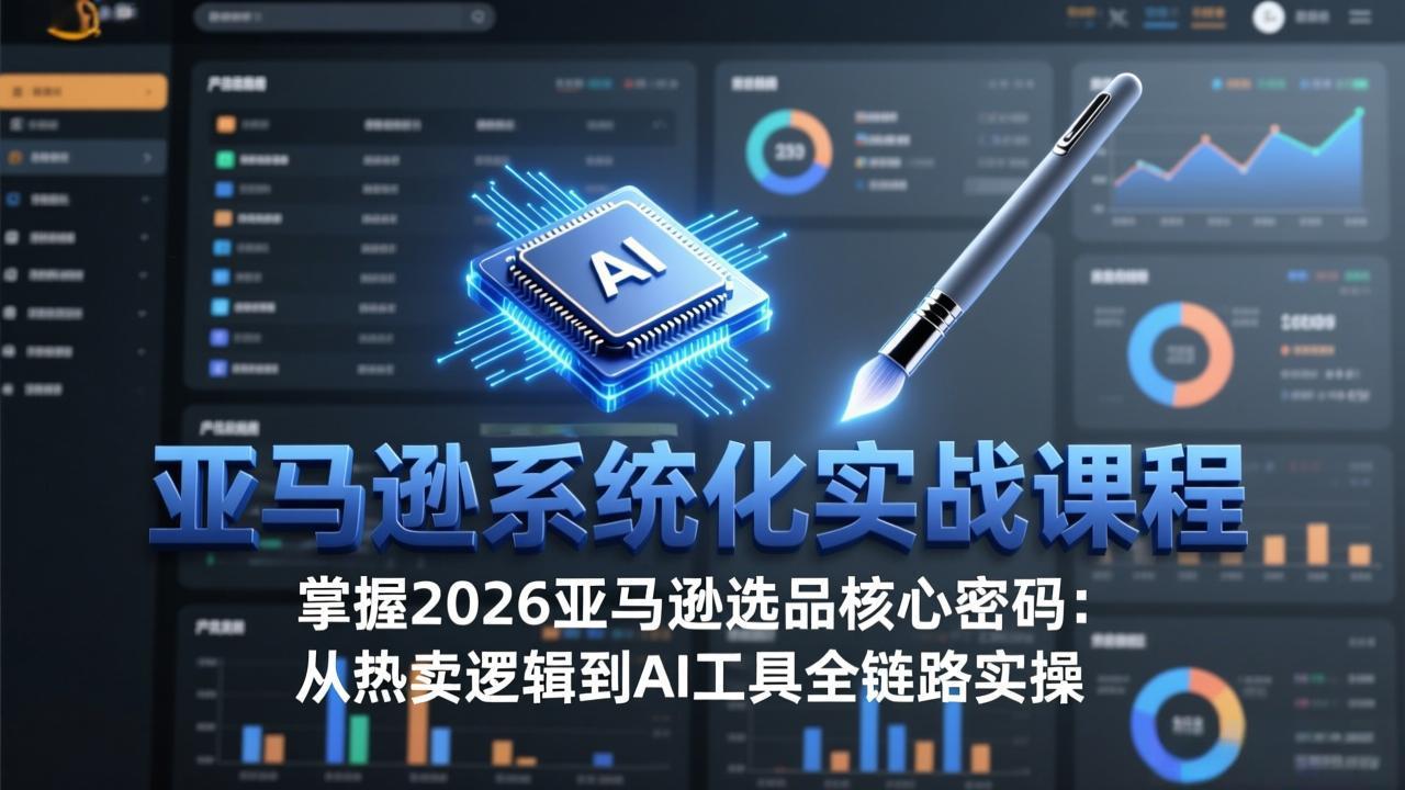 亚马逊系统化实战课-更新3月：2026最新选品方法论，从热卖原因分析到AI作图，提升选品成功率-创业网 - 最新网络创业项目与实战营销教程平台 | cye.cc