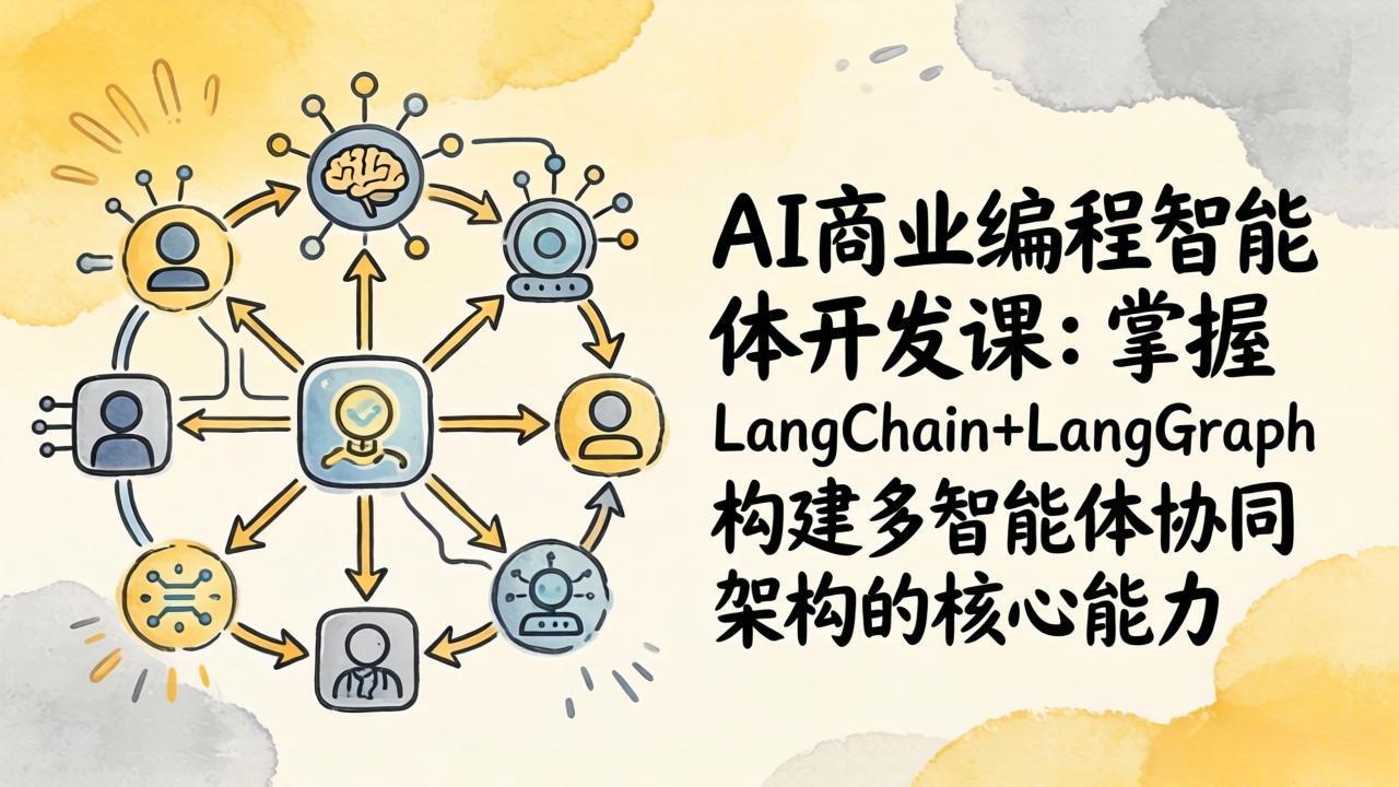 AI商业编程智能体开发课：掌握LangChain+LangGraph构建多智能体协同架构的核心能力-创业网 - 最新网络创业项目与实战营销教程平台 | cye.cc