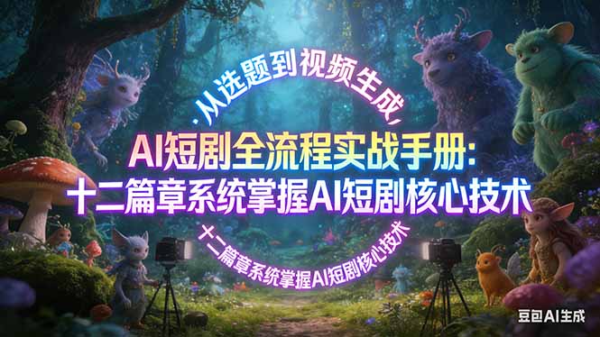 AI 短剧全流程实战手册：从选题到视频生成，十二篇章系统掌握 AI 短剧核心技术-创业网 - 最新网络创业项目与实战营销教程平台 | cye.cc