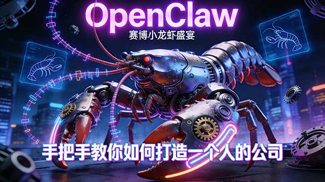 OpenClaw，小龙虾-从产品到爆款的成长之路，手把手教你如何打造一个人的公司-创业网 - 最新网络创业项目与实战营销教程平台 | cye.cc