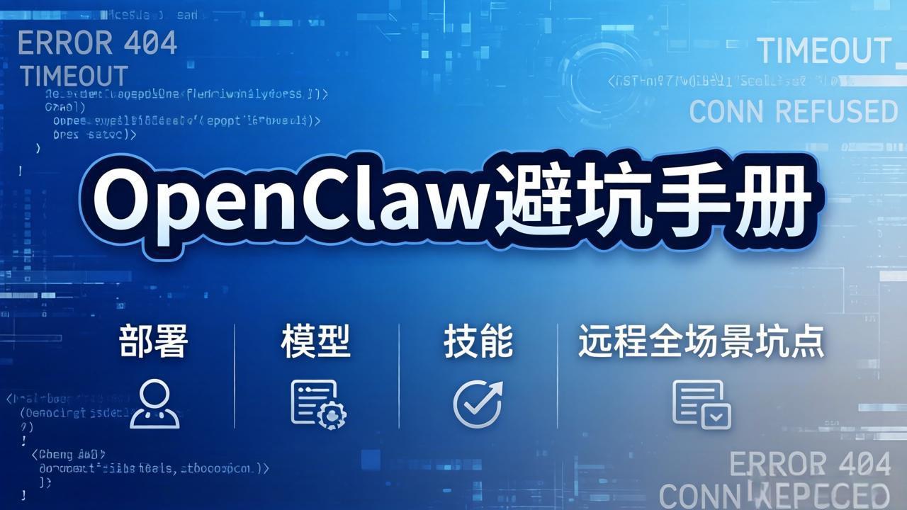 OpenClaw避坑手册：部署+模型+技能+远程全场景坑点，一次性给你说全，少走弯路-创业网 - 最新网络创业项目与实战营销教程平台 | cye.cc