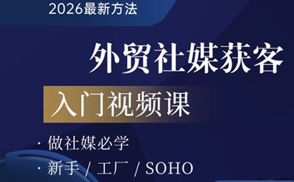 2026外贸社媒获客入门课-创业网 - 最新网络创业项目与实战营销教程平台 | cye.cc