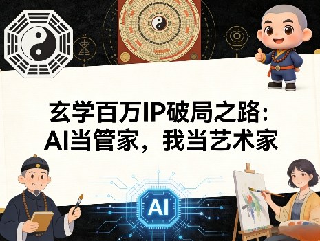 玄学百万IP破局之路：AI当管家，我当艺术家-创业网 - 最新网络创业项目与实战营销教程平台 | cye.cc
