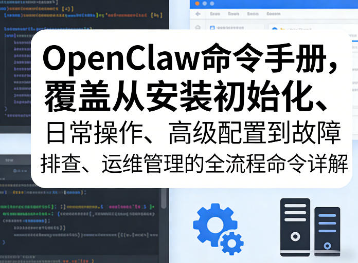 OpenClaw命令手册，覆盖从安装初始化、日常操作、高级配置到故障排查、运维管理的全流程命令详解-创业网 - 最新网络创业项目与实战营销教程平台 | cye.cc