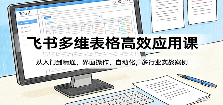 飞书多维表格高效应用课：从入门到精通，界面操作，自动化，多行业实战案例-创业网 - 最新网络创业项目与实战营销教程平台 | cye.cc