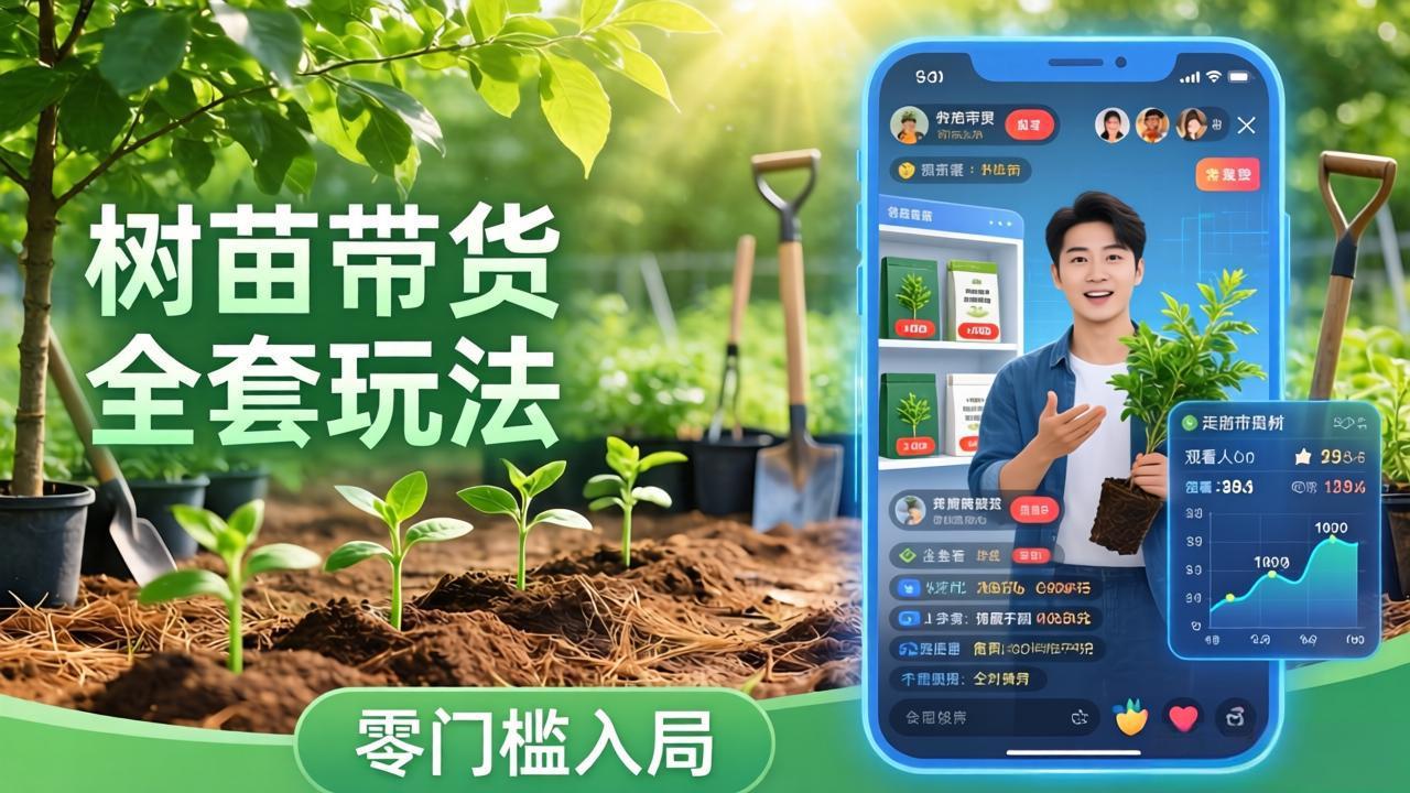 视频号AI树苗带货全套玩法：零门槛入局，掌握豆包、千问等AI工具制作树苗视频的全套流程-创业网 - 最新网络创业项目与实战营销教程平台 | cye.cc