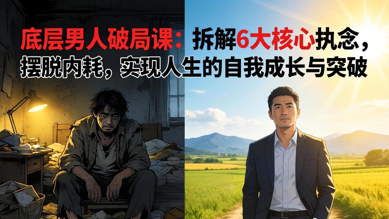 付费文章：底层男人破局课：拆解 6 大核心执念，摆脱内耗，实现人生的自我成长与突破-创业网 - 最新网络创业项目与实战营销教程平台 | cye.cc