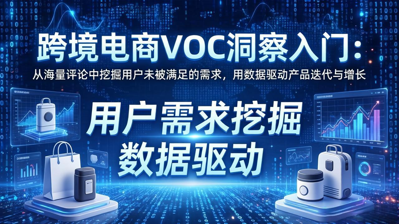 跨境电商VOC洞察入门：从海量评论中挖掘用户未被满足的需求，用数据驱动产品迭代与增长-创业网 - 最新网络创业项目与实战营销教程平台 | cye.cc