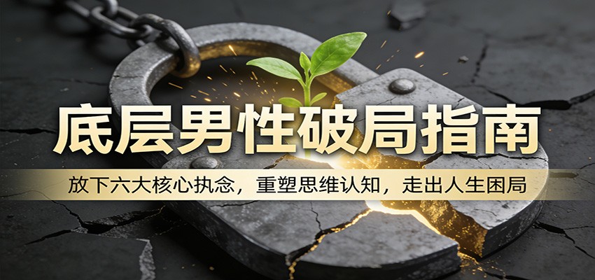 底层男性破局指南：放下六大核心执念，重塑思维认知，走出人生困局-创业网 - 最新网络创业项目与实战营销教程平台 | cye.cc