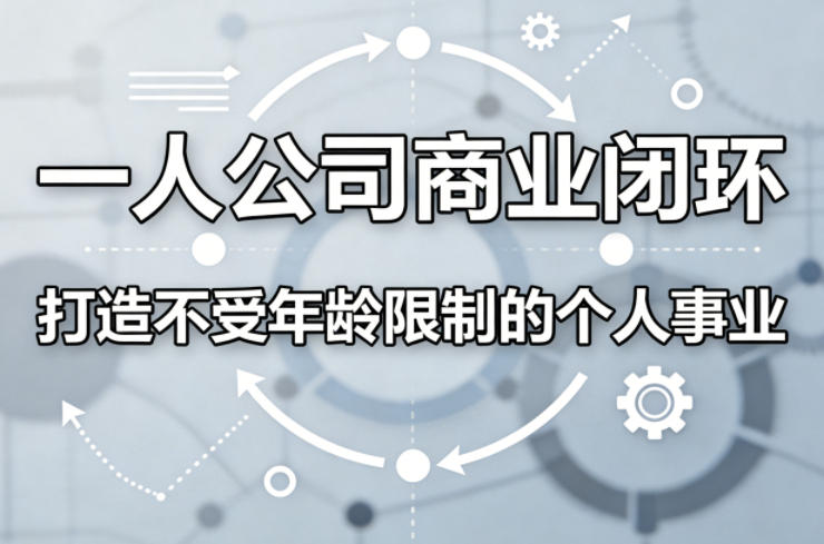 一人公司商业闭环，打造一份不受年龄限制的个人事业-创业网 - 最新网络创业项目与实战营销教程平台 | cye.cc