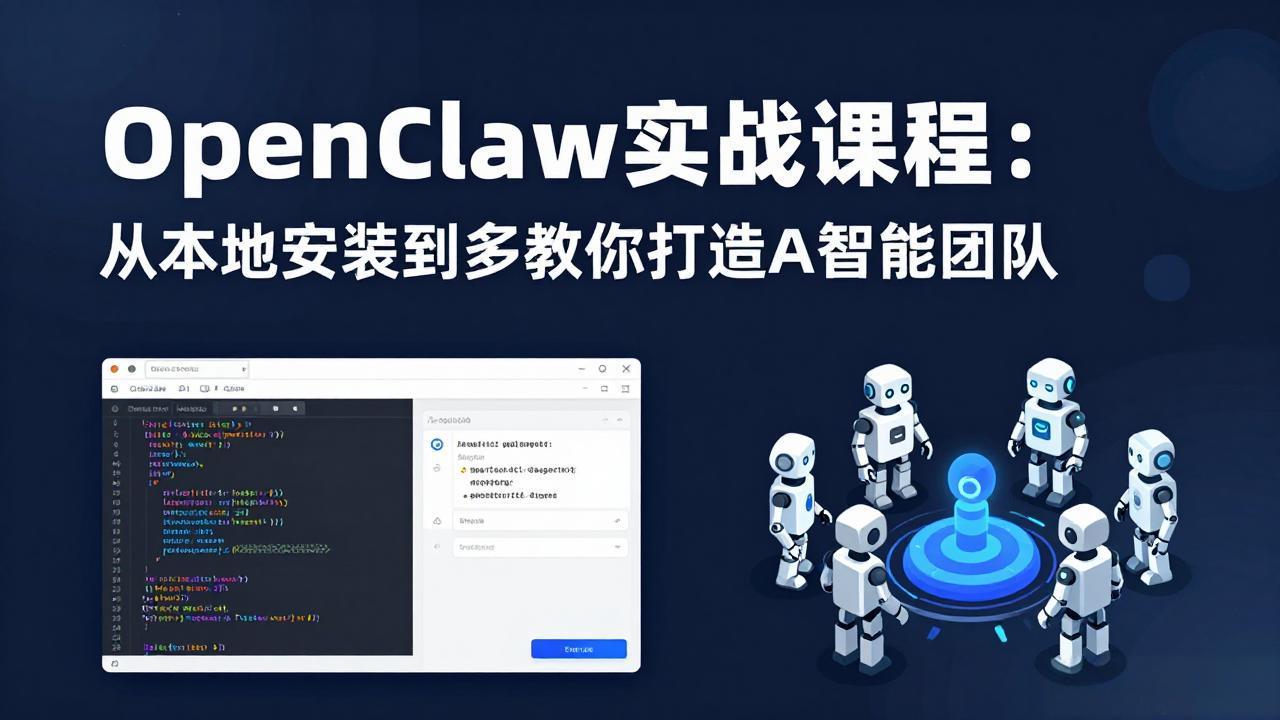 OpenClaw实战课程：从本地安装到多Agent协同，手把手教你打造AI智能团队-创业网 - 最新网络创业项目与实战营销教程平台 | cye.cc