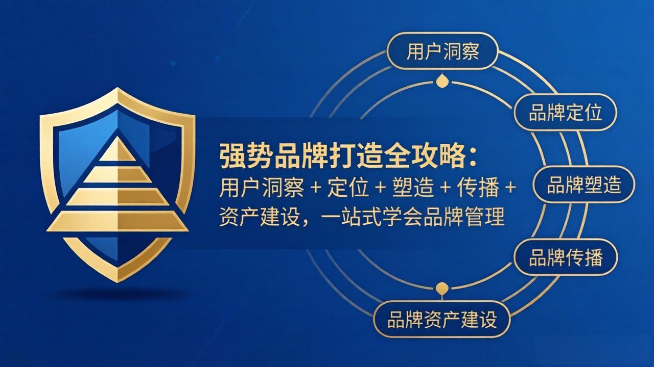 强势品牌打造全攻略：用户洞察 + 定位 + 塑造 + 传播 + 资产建设，一站式学会品牌管理-创业网 - 最新网络创业项目与实战营销教程平台 | cye.cc