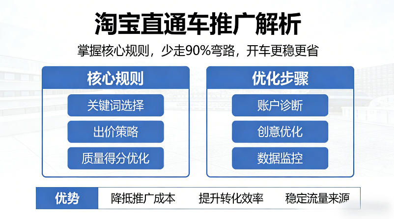 淘宝直通车推广解析，掌握核心规则，少走90%弯路，开车更稳更省-创业网 - 最新网络创业项目与实战营销教程平台 | cye.cc