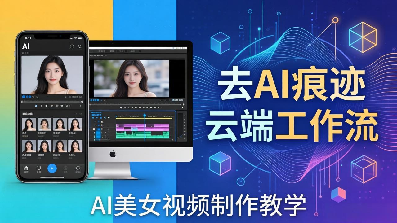 AI美女视频制作教学：去AI痕迹，云端工作流出图，手机电脑均可，不需要配置-创业网 - 最新网络创业项目与实战营销教程平台 | cye.cc
