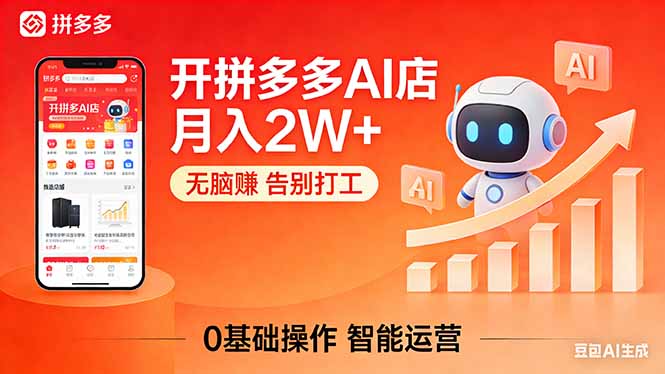 开一家拼多多AI店，月入2W+，无脑赚，告别打工，附SOP手册-创业网 - 最新网络创业项目与实战营销教程平台 | cye.cc