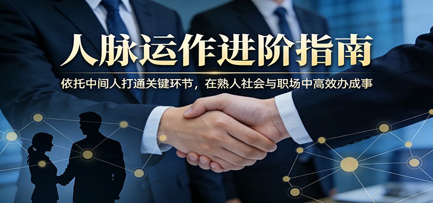 付费文章：人脉运作进阶指南，依托中间人打通关键环节，在熟人社会与职场中高效办成事-创业网 - 最新网络创业项目与实战营销教程平台 | cye.cc