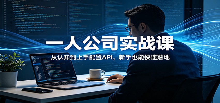 一人公司实战课：从认知到上手配置API，新手也能快速落地-创业网 - 最新网络创业项目与实战营销教程平台 | cye.cc