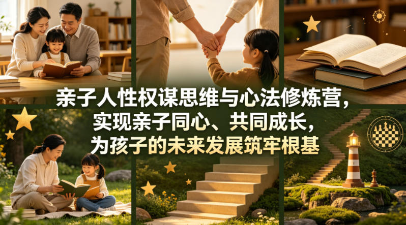 亲子人性权谋思维与心法修炼营，实现亲子同心、共同成长，为孩子的未来发展筑牢根基【音频】-创业网 - 最新网络创业项目与实战营销教程平台 | cye.cc