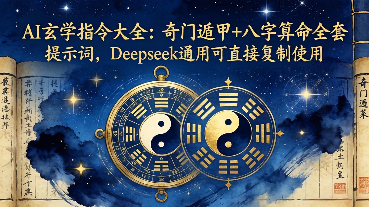 AI玄学指令大全：奇门遁甲+八字算命全套提示词，Deepseek通用可直接复制使用-创业网 - 最新网络创业项目与实战营销教程平台 | cye.cc