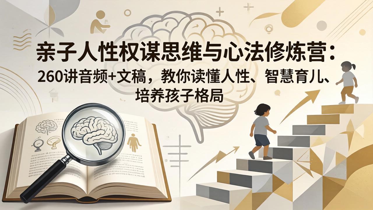 亲子人性权谋思维与心法修炼营：260讲音频+文稿，教你读懂人性、智慧育儿、培养孩子格局-创业网 - 最新网络创业项目与实战营销教程平台 | cye.cc