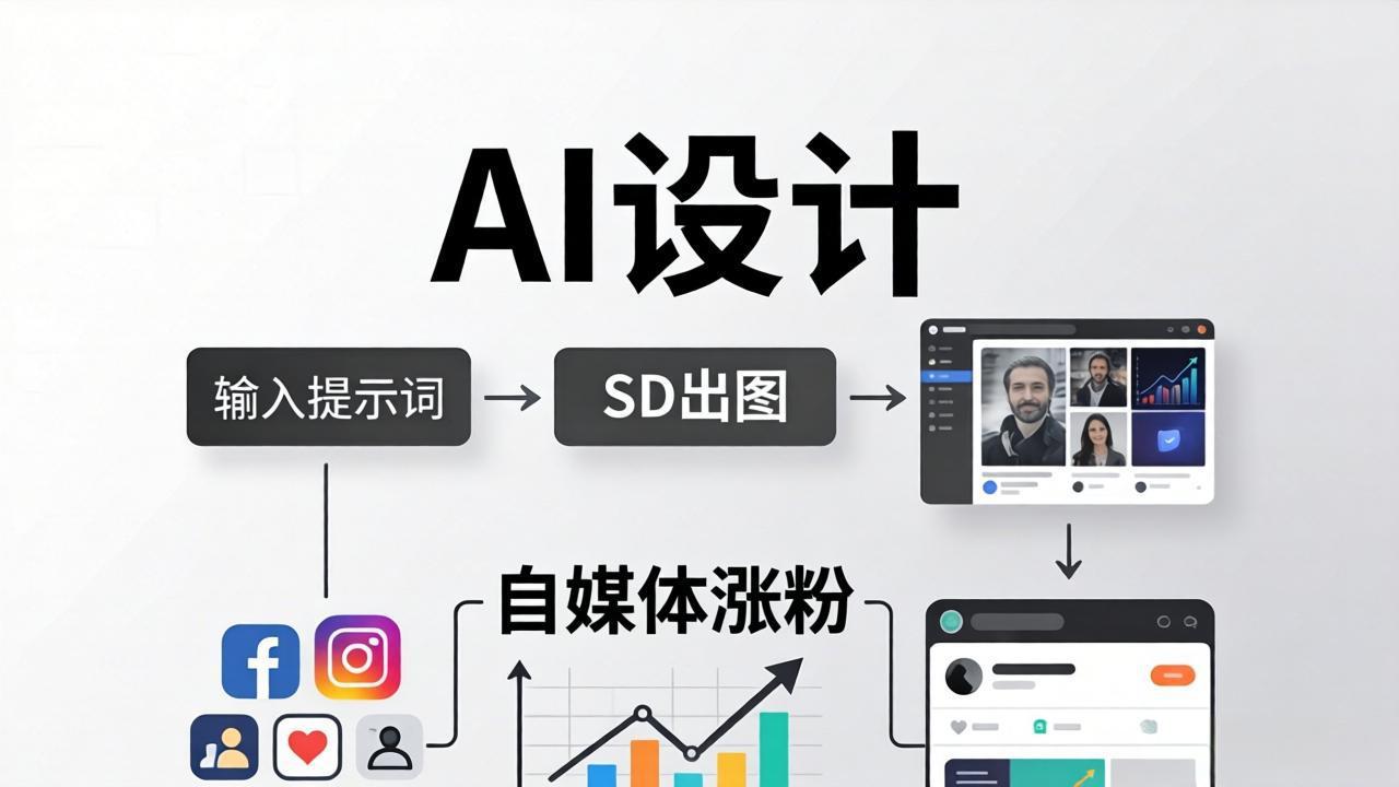 人人都是AI设计师：SD出图+自媒体涨粉一站教学，告别图文素材焦虑，AI设计让你轻松避开内卷-创业网 - 最新网络创业项目与实战营销教程平台 | cye.cc