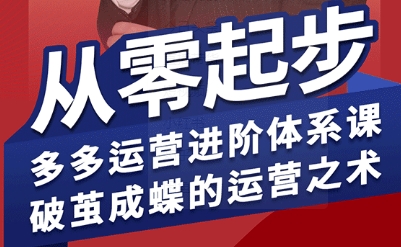 拼多多运营进阶系统课，从零起步，多多运营进阶体系课，破茧成蝶的运营之术(更新26年4月)-创业网 - 最新网络创业项目与实战营销教程平台 | cye.cc