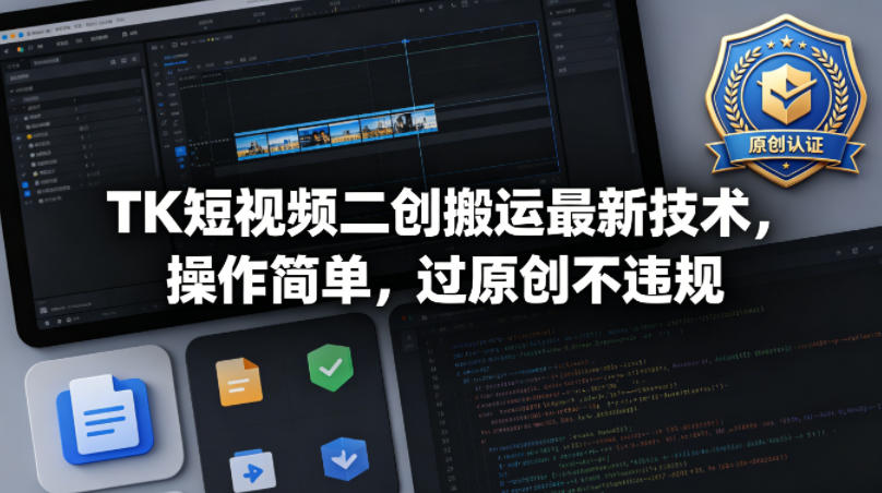 TK短视频二创搬运最新技术，操作简单，过原创不违规-创业网 - 最新网络创业项目与实战营销教程平台 | cye.cc