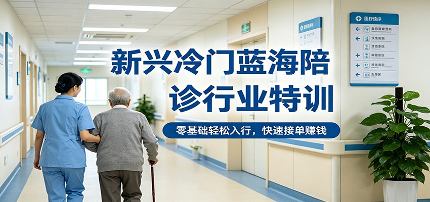 新兴冷门蓝海陪诊行业特训，零基础轻松入行，快速接单赚钱-创业网 - 最新网络创业项目与实战营销教程平台 | cye.cc