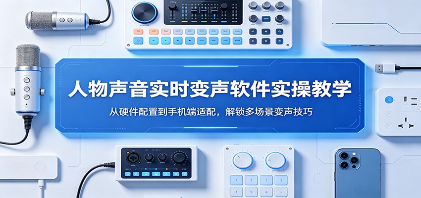 人物声音实时变声软件实操教学：从硬件配置到手机端适配，解锁多场景变声技巧-创业网 - 最新网络创业项目与实战营销教程平台 | cye.cc