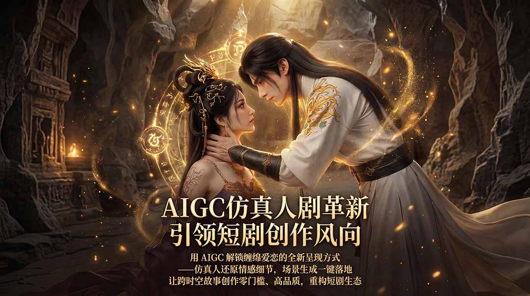 AIGC 仿真人短剧创作革新，解锁仙侠爱恋全新呈现，一键出高质场景，零门槛打造爆款剧集-创业网 - 最新网络创业项目与实战营销教程平台 | cye.cc