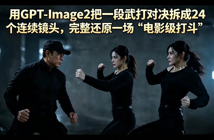 用GPT-Image2把一段武打对决拆成24个连续镜头，完整还原一场“电影级打斗”-创业网 - 最新网络创业项目与实战营销教程平台 | cye.cc