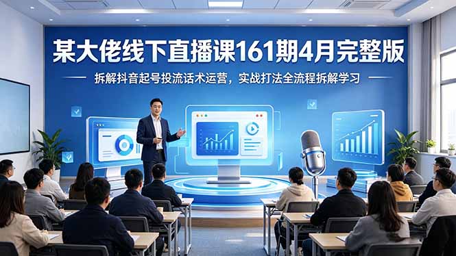 某大佬线下直播课161期4月完整版，拆解抖音起号投流话术运营，实战打法全流程拆解学习-创业网 - 最新网络创业项目与实战营销教程平台 | cye.cc