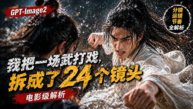 用GPT-Image2，把一段武打对决拆成24个连续镜头，从人物建立、动作衔接、运镜节奏，到情绪爆发-创业网 - 最新网络创业项目与实战营销教程平台 | cye.cc