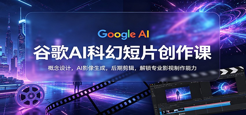 谷歌AI科幻短片创作课：概念设计，AI影像生成，后期剪辑，解锁专业影视制作能力-创业网 - 最新网络创业项目与实战营销教程平台 | cye.cc