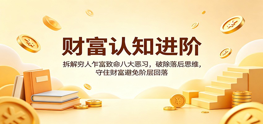 财富认知进阶：拆解穷人乍富致命八大恶习，破除落后思维，守住财富避免阶层回落-创业网 - 最新网络创业项目与实战营销教程平台 | cye.cc