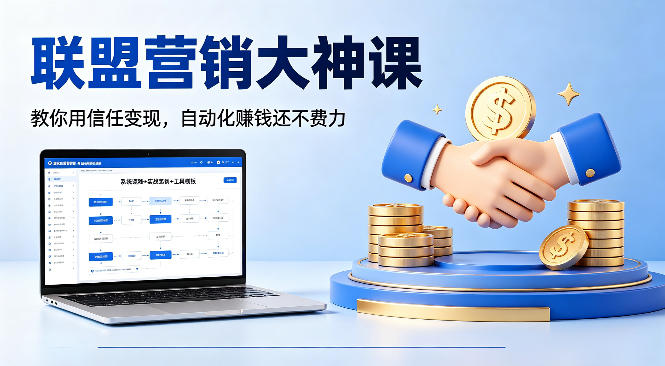 联盟营销大神课，教你用信任变现，自动化賺钱还不费力【原创双语字幕】-创业网 - 最新网络创业项目与实战营销教程平台 | cye.cc