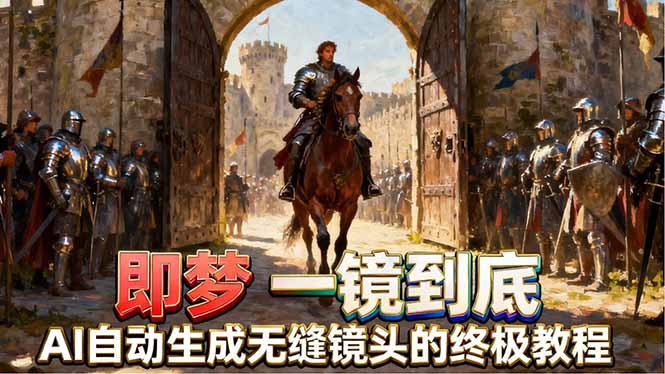 即梦AI一镜到底终极教程，智能补帧+运镜技巧，AI自动生成无缝丝滑长镜头高效出片-创业网 - 最新网络创业项目与实战营销教程平台 | cye.cc