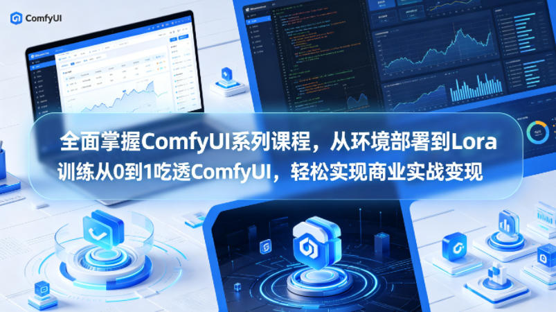 全面掌握ComfyUI系列课程，从环境部署到Lora训练从0到1吃透ComfyUI，轻松实现商业实战变现-创业网 - 最新网络创业项目与实战营销教程平台 | cye.cc