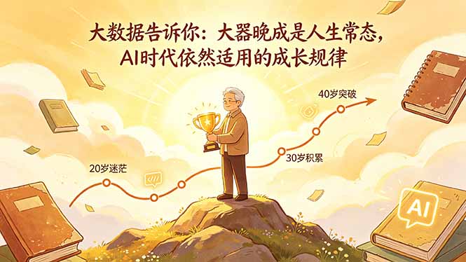 付费文章：大数据告诉你：大器晚成是人生常态，AI 时代依然适用的成长规律-创业网 - 最新网络创业项目与实战营销教程平台 | cye.cc