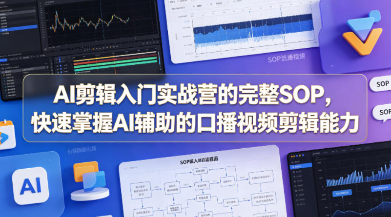 AI剪辑入门实战营的完整SOP，快速掌握AI辅助的口播视频剪辑能力-创业网 - 最新网络创业项目与实战营销教程平台 | cye.cc