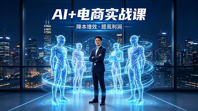 AI+电商实战课，1人+N个AI 智能体，把SOP变AI员工，实现降本增效提高利润-创业网 - 最新网络创业项目与实战营销教程平台 | cye.cc