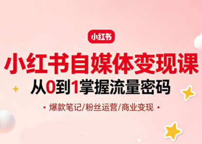 大漂亮·小红书自媒体变现课-创业网 - 最新网络创业项目与实战营销教程平台 | cye.cc