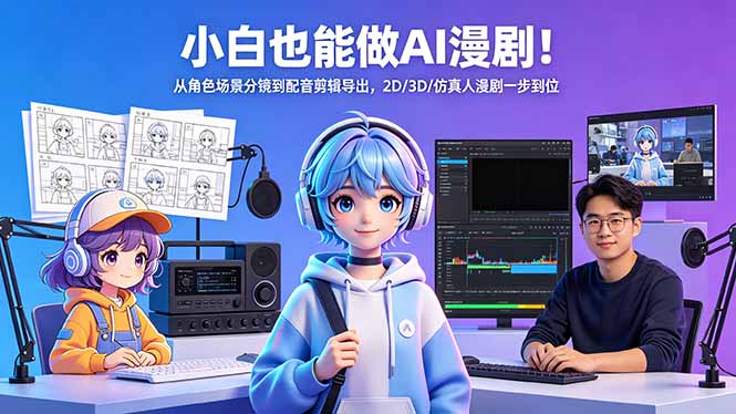小白也能做AI漫剧！从角色场景分镜到配音剪辑导出，2D/3D/仿真人漫剧一步到位-创业网 - 最新网络创业项目与实战营销教程平台 | cye.cc