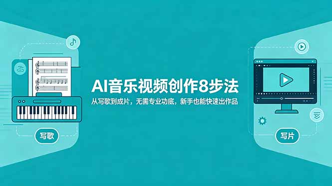 AI音乐视频创作8步法：从写歌到成片，无需专业功底，新手也能快速出作品-创业网 - 最新网络创业项目与实战营销教程平台 | cye.cc