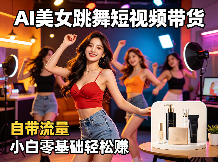 AI美女跳舞短视频带货：自带流量，小白零基础轻松賺，详细拆解-创业网 - 最新网络创业项目与实战营销教程平台 | cye.cc