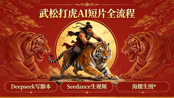 武松打虎AI短片全流程：Deepseek写脚本+Seedance生视频+海螺生图-创业网 - 最新网络创业项目与实战营销教程平台 | cye.cc