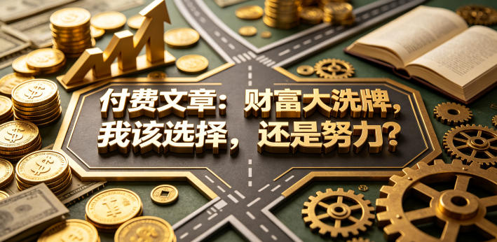 付费文章：财富大洗牌，我该选择，还是努力？-创业网 - 最新网络创业项目与实战营销教程平台 | cye.cc