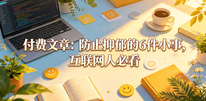 付费文章：防止抑郁的6件小事，互联网人必看！-创业网 - 最新网络创业项目与实战营销教程平台 | cye.cc
