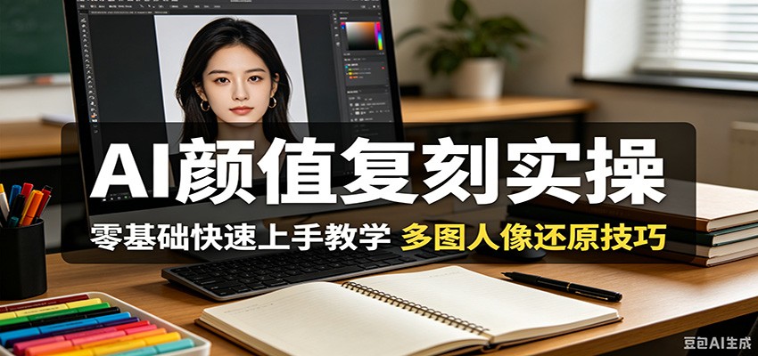 AI颜值复刻实操，零基础快速上手教学，多图人像还原技巧-创业网 - 最新网络创业项目与实战营销教程平台 | cye.cc