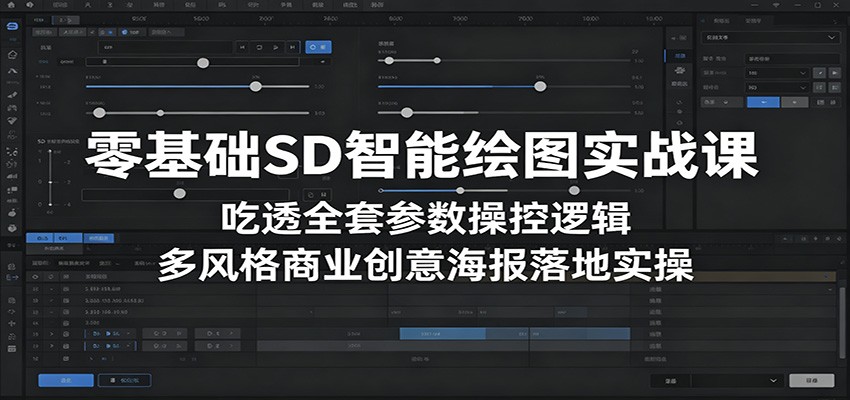 零基础SD智能绘图实战课：吃透全套参数操控逻辑，多风格商业创意海报落地实操-创业网 - 最新网络创业项目与实战营销教程平台 | cye.cc